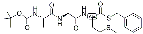 BOC-ALA-ALA-MET-THIOBENZYL ESTER Struktur