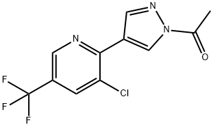 1-(4-[3-CHLORO-5-(TRIFLUOROMETHYL)-2-PYRIDINYL]-1H-PYRAZOL-1-YL)-1-ETHANONE Struktur