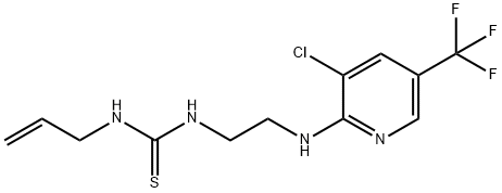 N-ALLYL-N'-(2-([3-CHLORO-5-(TRIFLUOROMETHYL)-2-PYRIDINYL]AMINO)ETHYL)THIOUREA Struktur