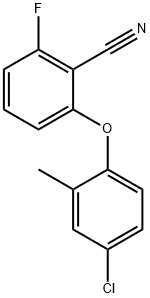 2-(4-CHLORO-2-METHYLPHENOXY)-6-FLUOROBENZENECARBONITRILE Struktur