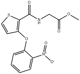 METHYL 2-(([3-(2-NITROPHENOXY)-2-THIENYL]CARBONYL)AMINO)ACETATE Struktur