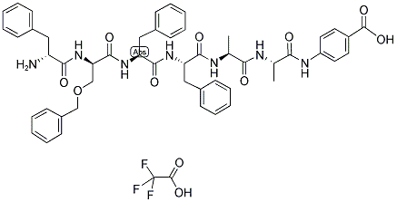 H-D-PHE-SER(BZL)-PHE-PHE-ALA-ALA-4-ABZ-OH TFA Struktur