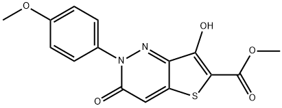 METHYL 7-HYDROXY-2-(4-METHOXYPHENYL)-3-OXO-2,3-DIHYDROTHIENO[3,2-C]PYRIDAZINE-6-CARBOXYLATE Struktur