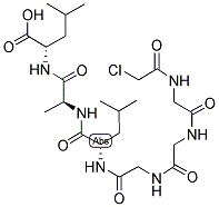 CHLOROACETYL-GLY-GLY-GLY-LEU-ALA-LEU-OH Struktur