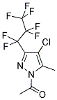 1-ACETYL-4-CHLORO-3(5)-(HEPTAFLUORO-1-PROPYL)-5(3)-(METHYL)PYRAZOLE Struktur