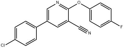 5-(4-CHLOROPHENYL)-2-(4-FLUOROPHENOXY)NICOTINONITRILE Struktur