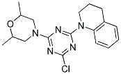 4-[4-CHLORO-6-(1,2,3,4-TETRAHYDROQUINOLIN-1-YL)-1,3,5-TRIAZIN-2-YL]-2,6-DIMETHYLMORPHOLINE Struktur