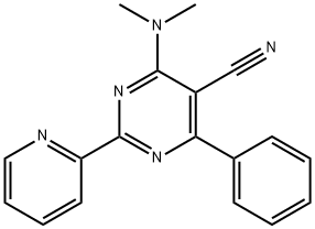 4-(DIMETHYLAMINO)-6-PHENYL-2-(2-PYRIDINYL)-5-PYRIMIDINECARBONITRILE Struktur