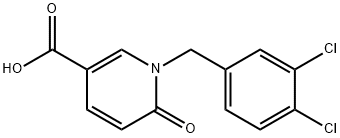 1-(3,4-DICHLOROBENZYL)-6-OXO-1,6-DIHYDRO-3-PYRIDINECARBOXYLIC ACID Struktur