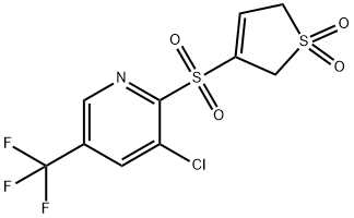 3-([3-CHLORO-5-(TRIFLUOROMETHYL)-2-PYRIDINYL]SULFONYL)-2,5-DIHYDRO-1H-1LAMBDA6-THIOPHENE-1,1-DIONE Struktur