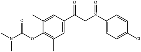 4-(2-[(4-CHLOROPHENYL)SULFINYL]ACETYL)-2,6-DIMETHYLPHENYL N,N-DIMETHYLCARBAMATE Struktur