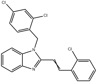 2-(2-CHLOROSTYRYL)-1-(2,4-DICHLOROBENZYL)-1H-1,3-BENZIMIDAZOLE Struktur