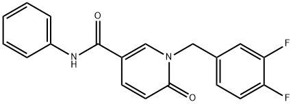 1-(3,4-DIFLUOROBENZYL)-6-OXO-N-PHENYL-1,6-DIHYDRO-3-PYRIDINECARBOXAMIDE Struktur