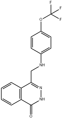 4-([4-(TRIFLUOROMETHOXY)ANILINO]METHYL)-1(2H)-PHTHALAZINONE Struktur