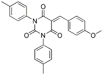 1,3-BIS(4-METHYLPHENYL)-5-((4-METHOXYPHENYL)METHYLENE)-1,3-DIAZAPERHYDROINE-2,4,6-TRIONE Struktur