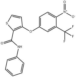 3-[4-NITRO-3-(TRIFLUOROMETHYL)PHENOXY]-N-PHENYL-2-THIOPHENECARBOXAMIDE Struktur