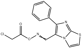 5-(([(2-CHLOROACETYL)OXY]IMINO)METHYL)-6-PHENYLIMIDAZO[2,1-B][1,3]THIAZOLE Struktur