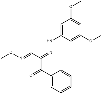 2-[2-(3,5-DIMETHOXYPHENYL)HYDRAZONO]-3-OXO-3-PHENYLPROPANAL O-METHYLOXIME Struktur