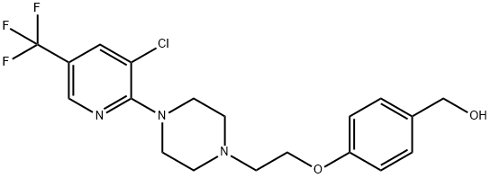 [4-(2-(4-[3-CHLORO-5-(TRIFLUOROMETHYL)-2-PYRIDINYL]PIPERAZINO)ETHOXY)PHENYL]METHANOL Struktur