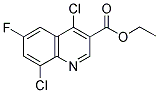 ETHYL 4,8-DICHLORO-6-FLUORO-3-QUINOLINECARBOXYLATE Struktur