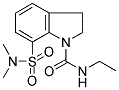 1-[(ETHYLAMINO)CARBONYL]-7-(DIMETHYLAMINOSULPHONYL)-2,3-DIHYDRO-(1H)-INDOLE Struktur