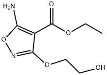 ETHYL 5-AMINO-3-(2-HYDROXYETHOXY)-4-ISOXAZOLECARBOXYLATE Struktur