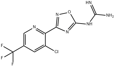 N-(3-[3-CHLORO-5-(TRIFLUOROMETHYL)-2-PYRIDINYL]-1,2,4-OXADIAZOL-5-YL)GUANIDINE Struktur