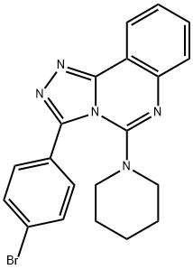 3-(4-BROMOPHENYL)-5-PIPERIDINO[1,2,4]TRIAZOLO[4,3-C]QUINAZOLINE Struktur