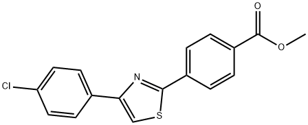 METHYL 4-[4-(4-CHLOROPHENYL)-1,3-THIAZOL-2-YL]BENZENECARBOXYLATE Struktur