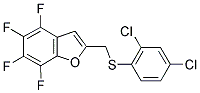 2-([(2,4-DICHLOROPHENYL)THIO]METHYL)-4,5,6,7-TETRAFLUOROBENZO[B]FURAN Struktur