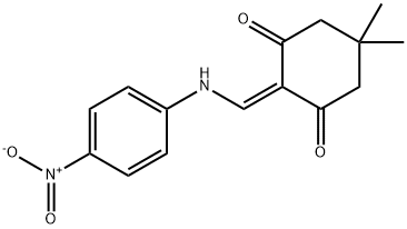 5,5-DIMETHYL-2-(((4-NITROPHENYL)AMINO)METHYLENE)CYCLOHEXANE-1,3-DIONE Struktur