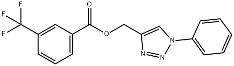 (1-PHENYL-1H-1,2,3-TRIAZOL-4-YL)METHYL 3-(TRIFLUOROMETHYL)BENZENECARBOXYLATE Struktur