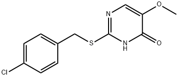 2-[(4-CHLOROBENZYL)SULFANYL]-5-METHOXY-4-PYRIMIDINOL Struktur