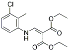 ((3-CHLORO-2-METHYLPHENYLAMINO)METHYLENE)MALONIC ACID DIETHYL ESTER Struktur