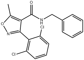 (3-(2,6-DICHLOROPHENYL)-5-METHYLISOXAZOL-4-YL)-N-BENZYLFORMAMIDE Struktur