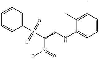 2,3-DIMETHYL-N-[2-NITRO-2-(PHENYLSULFONYL)VINYL]ANILINE Struktur