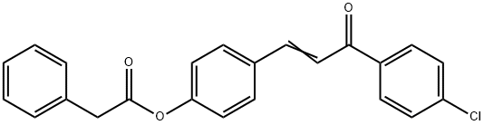 4-[3-(4-CHLOROPHENYL)-3-OXO-1-PROPENYL]PHENYL 2-PHENYLACETATE Structure