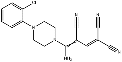 4-AMINO-4-[4-(2-CHLOROPHENYL)PIPERAZINO]-1,3-BUTADIENE-1,1,3-TRICARBONITRILE Struktur