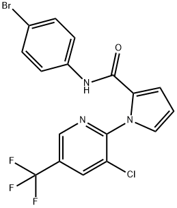 N-(4-BROMOPHENYL)-1-[3-CHLORO-5-(TRIFLUOROMETHYL)-2-PYRIDINYL]-1H-PYRROLE-2-CARBOXAMIDE Struktur