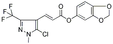 1,3-BENZODIOXOL-5-YL 3-[5-CHLORO-1-METHYL-3-(TRIFLUOROMETHYL)-1H-PYRAZOL-4-YL]ACRYLATE Struktur