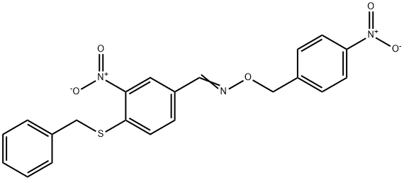 4-(BENZYLSULFANYL)-3-NITROBENZENECARBALDEHYDE O-(4-NITROBENZYL)OXIME Struktur