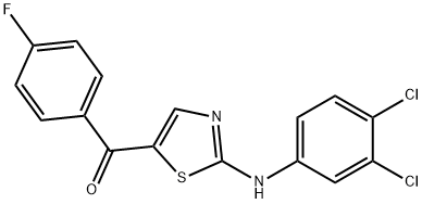 [2-(3,4-DICHLOROANILINO)-1,3-THIAZOL-5-YL](4-FLUOROPHENYL)METHANONE Struktur