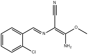 3-AMINO-2-([(2-CHLOROPHENYL)METHYLENE]AMINO)-3-METHOXYACRYLONITRILE Struktur