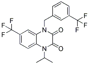 1-ISOPROPYL-6-(TRIFLUOROMETHYL)-4-(TRIFLUOROMETHYL)BENZYL-2,3(1H,4H)-QUINOXALINEDIONE Struktur