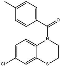 (7-CHLORO-2,3-DIHYDRO-4H-1,4-BENZOTHIAZIN-4-YL)(4-METHYLPHENYL)METHANONE Struktur