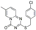 2-[(4-CHLOROBENZYL)SULFANYL]-7-METHYL-4H-PYRIDO[1,2-A][1,3,5]TRIAZIN-4-ONE Struktur