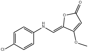 5-[(4-CHLOROANILINO)METHYLENE]-4-METHOXY-2(5H)-FURANONE Struktur