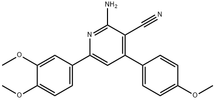 2-AMINO-6-(3,4-DIMETHOXYPHENYL)-4-(4-METHOXYPHENYL)NICOTINONITRILE Struktur