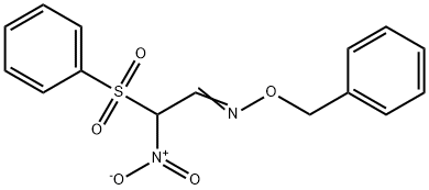 2-NITRO-2-(PHENYLSULFONYL)ACETALDEHYDE O-BENZYLOXIME Struktur