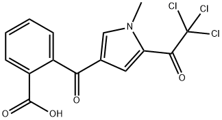 2-([1-METHYL-5-(2,2,2-TRICHLOROACETYL)-1H-PYRROL-3-YL]CARBONYL)BENZENECARBOXYLIC ACID price.